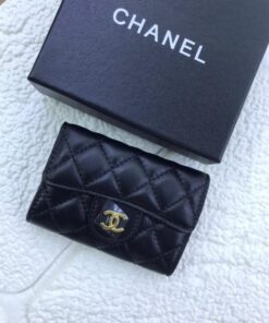 Chanel Black Caviar Classic Flap Card Holder