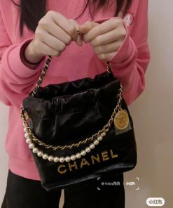 Chanel Classic Double Flap 30 Shoulder Bag Beige Golden Hardware