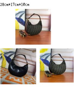 Fendi Crescent Bag Large Letter Decorative Bag Women’s Crossbody Bag