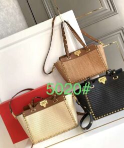 VALENTINO GARAVANI LOCÒ SMALL SHOULDER BAG IN LAMINATED CALFSKIN WITH JEWEL LOGO
