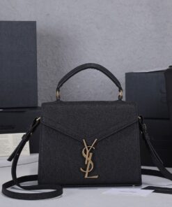 Saint Laurent Black Leather Hobo Bag