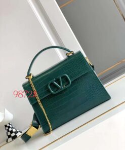 VALENTINO GARAVANI LOCÒ SMALL SHOULDER BAG IN LAMINATED