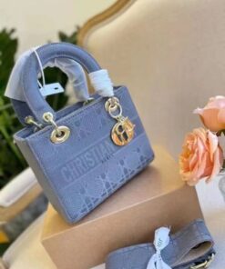 Christian Dior Lady D-Lite Cannage Embroidery Bags