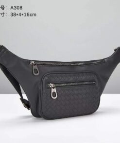 Bottega Veneta Black Intrecciato Belt Bag