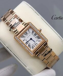 Cartier Tank Anglaise Quartz Rose Gold Watch