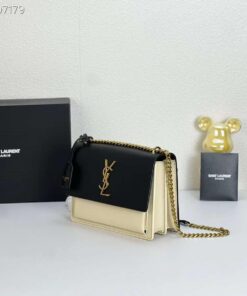 YSL Chain Wallet Bag Black With Golden Hardware