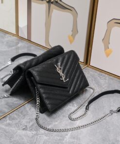 YSL Envelope Leather Handbag in For Women