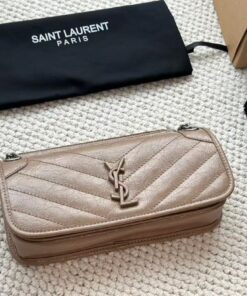 YSL Chain Wallet Bag Black With Golden Hardware
