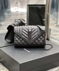 YSL Loulou Small in Matelassé “Y” Leather Bag Black Hardware