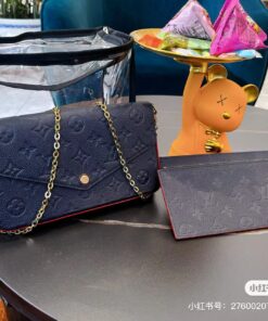 LV Embroider Shoulder Baguette Bag