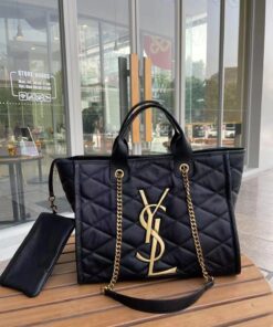 YSL Chain Wallet Bag Black With Silver Hardware