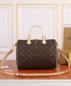Louis Vuitton Alma BB Damier Canvas Handbag Brown