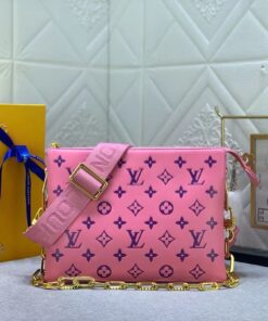 Pink Quilted Leather Trendy Handle Bag