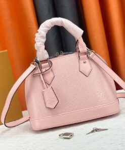 Pink Quilted Caviar Leather  Bag