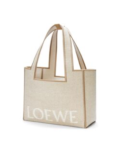 Medium LOEWE Font tote in jacquard canvas