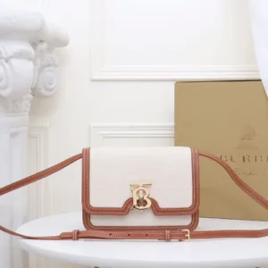 burberry canvas nad leather TB shoulder bag