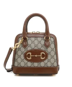 Mini top handle bag with horsebit-style hardware and accessories