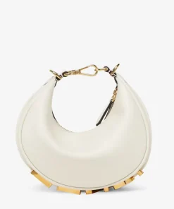 White Fendi Fendigraphy hobo bag for everyday stylish use