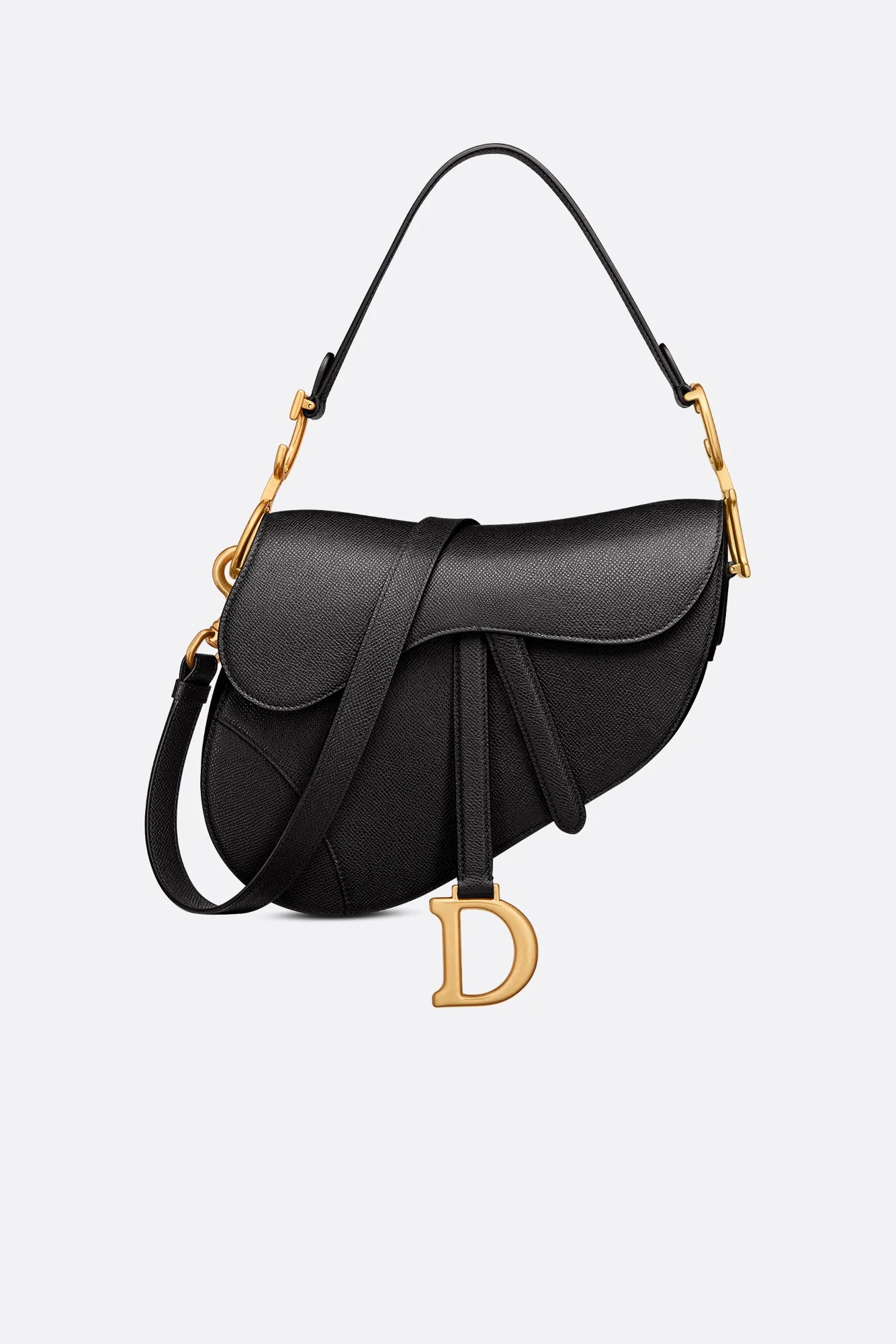 Dior Saddle Bag – Luxury Shoulder Purse Dior Saddle Bag with leather strap and gold metal details