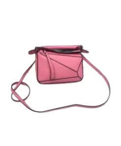 Loewe Puzzle bag crafted from calfskin leather with geometric stitched panels.