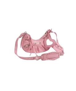 Women's Le Cagole Shoulder Bag Small in peach pink