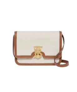 burberry canvas nad leather TB shoulder bag