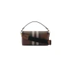 Stylish brown Burberry Note bag with top handle and crossbody strap for everyday use