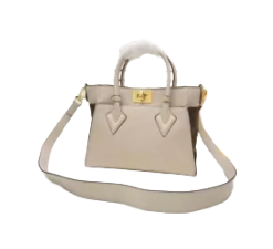 PM-size tote with top handles and detachable shoulder strap