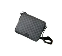 Stylish leather crossbody bag featuring a classic check design