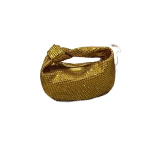 bottega veneta jodie bag in a hot golden crystal embalished finish