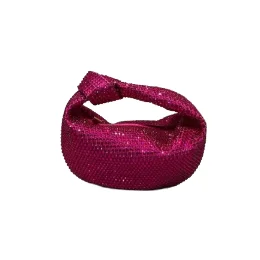 bottega veneta jodie bag in a hot pink crystal embalished finish