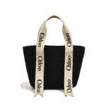 Fair-trade Chloé Woody basket bag crafted in Kenya