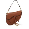 Dior Saddle Bag with leather strap and gold metal details