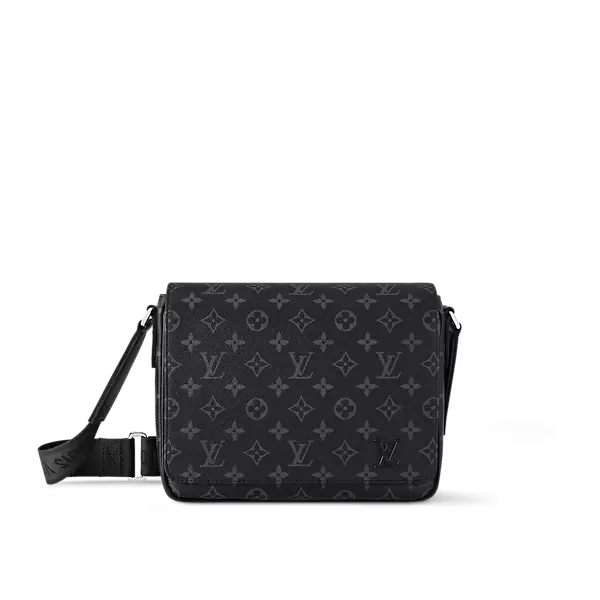 louis-vuitton-district-pm Sleek compact messenger bag featuring durable canvas and an adjustable shoulder strap