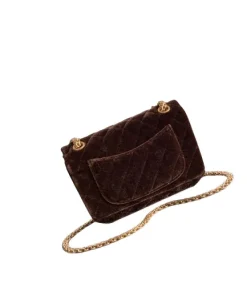 Alternative view of Chanel Medium Quilted Felt Velvet Flap Bag with Chain Strap