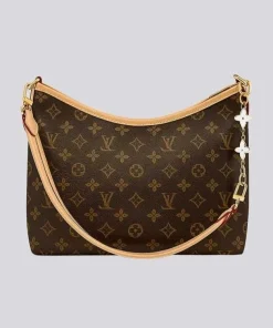 Louis Vuitton shoulder bag in classic brown Monogram canvas with gold-tone hardware