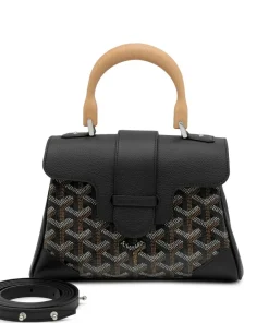Goyard Saïgon Mini Structured Bag in Goyardine canvas front view