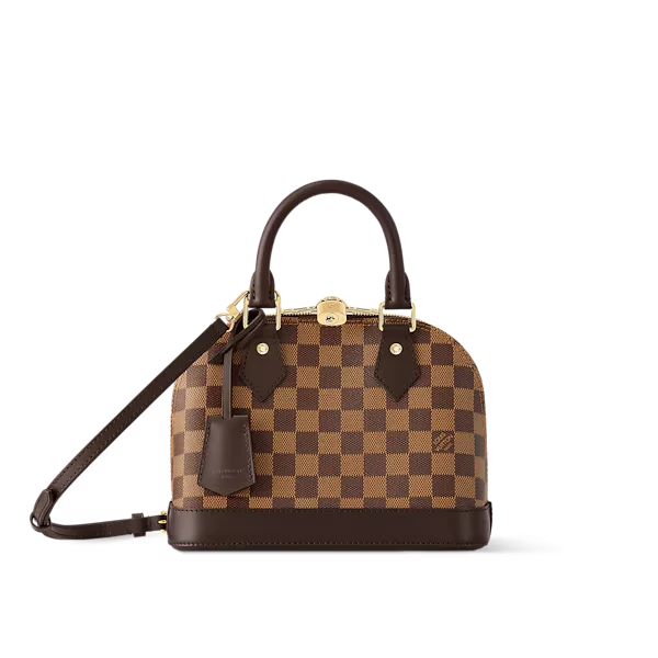 Small Alma BB handbag with gold padlock and double leather handles