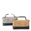 Chanel Coco Base Top Handle Flap Bag with suede and lambskin leather design