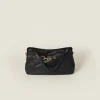 Black lambskin leather Aventure shoulder bag with gold hardware