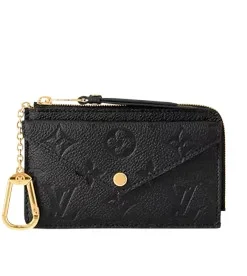Black Monogram Empreinte leather card holder with gold hardware