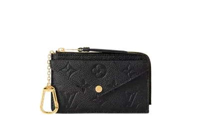 Black Monogram Empreinte leather card holder with gold hardware