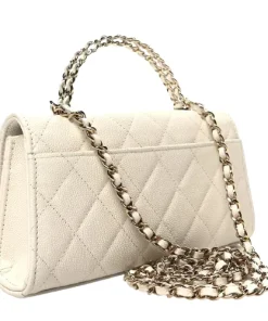 Alternative view of Chanel Caviar Quilted Kelly Phone Holder Crossbody Bag – Gold Chain, Compact Luxury