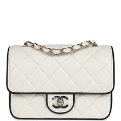 Chanel Classic Panda Mini Flap Shoulder Bag – White & Black Lambskin