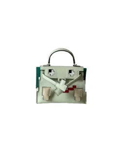 Hermès Kelly Doll Picto mini bag worn with detachable shoulder strap