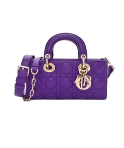 Elegant Purple Dior Lady D-Joy handbag showcasing structured luxury design