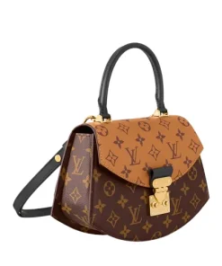 Brown monogram reverse Louis Vuitton Tilsitt bag with adjustable shoulder strap