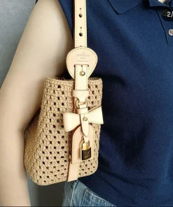 Alternative view of Louis Vuitton Woven Straw Bucket Bag – Lightweight Summer Tote