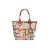 Hermès Steeple 28 multicolour canvas and Swift leather tote bag in elegant neutral tones for women