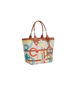 Hermès Steeple 28 canvas and leather handbag showing structured side profile with premium craftsmanship